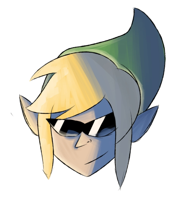 Link from Legend of Zelda with sunglasses image